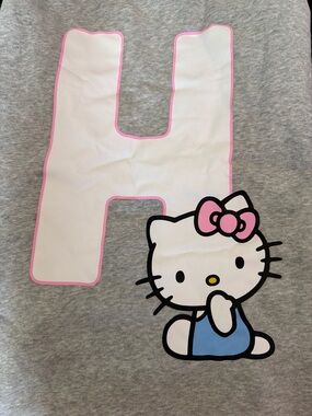 Sanrio Hello Kitty Sweatshirt in Gray with Pink Trim